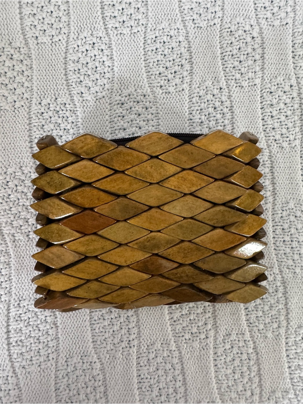 Brazilian wood EUC mosaic coin purse handmade